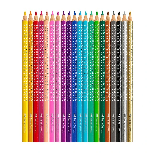 Faber-Castell Цветни моливи Sparkle, 20 цвята, с острилка