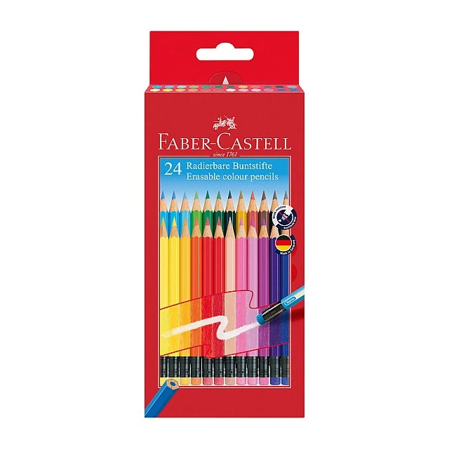 Faber-Castell Erasable pencils, 24 colours