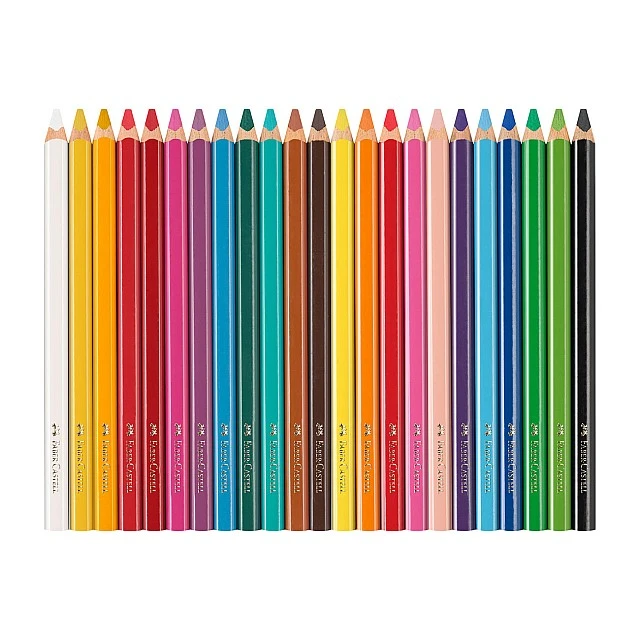 Faber-Castell Triangular Jumbo Pencils, 24 colors