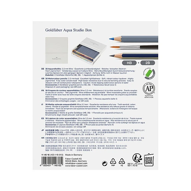 Faber-Castell Goldfaber Aqua pencils, 38 colours