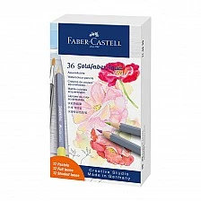 Faber-Castell Goldfaber Aqua Pencils, 12 pastel and 24 standard colors