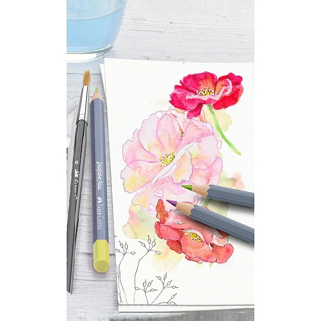 Faber-Castell Goldfaber Aqua Pencils, 12 pastel and 24 standard colors