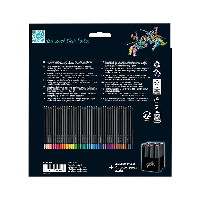 Faber-Castell Black Edition pencils, 50 colours