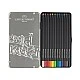 Faber-Castell Моливи Black Edition, 12 цвята, в метална кутия