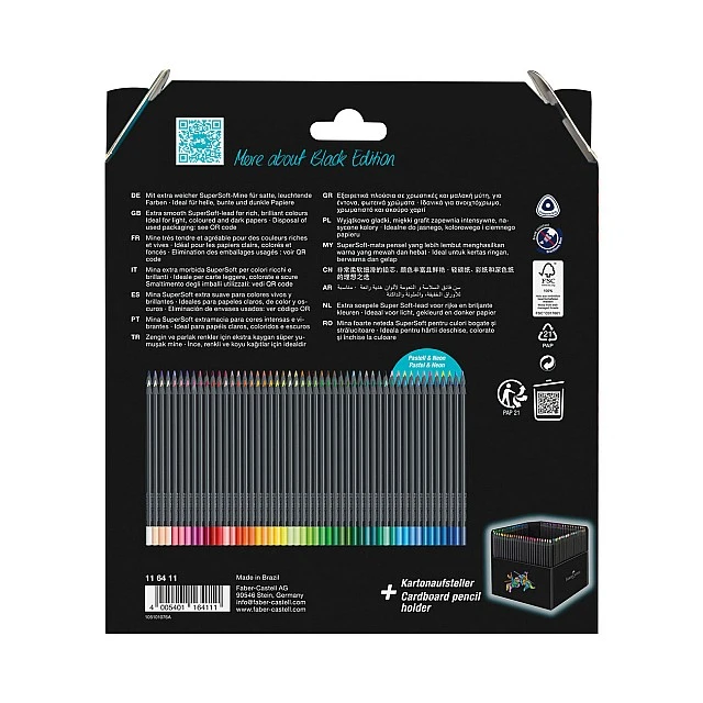 Faber-Castell Colored pencils Black Edition, 100 colors