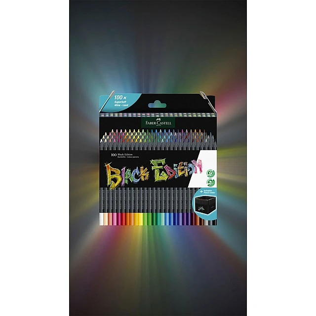 Faber-Castell Colored pencils Black Edition, 100 colors