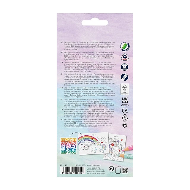 Faber-Castell Grip 2001 coloured pencils, 10 standard and 3 glitter colours