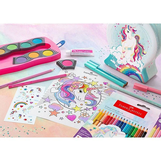 Faber-Castell Grip 2001 coloured pencils, 10 standard and 3 glitter colours