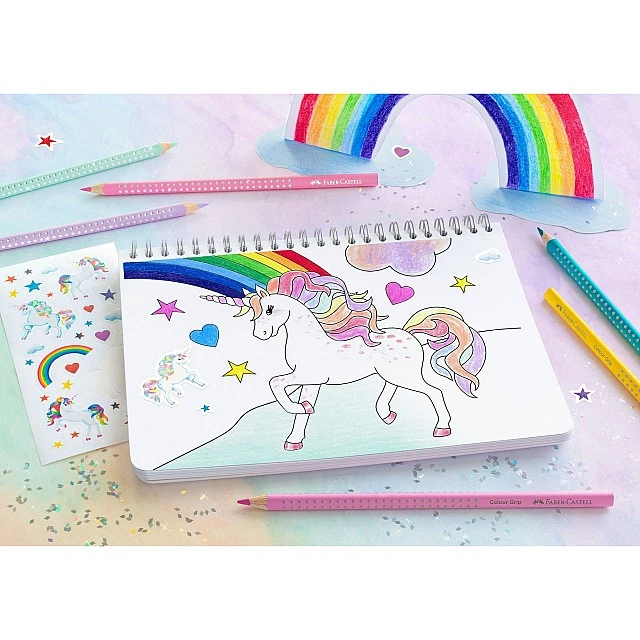 Faber-Castell Grip 2001 coloured pencils, 10 standard and 3 glitter colours