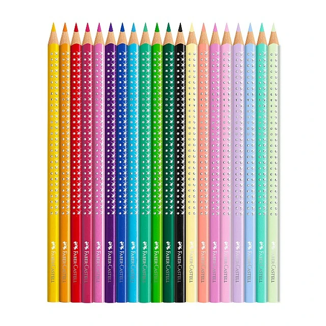 Faber-Castell Sparkle coloured pencils, butterfly box, 20 colours