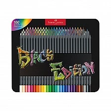 Faber-Castell Black Edition pencils, 100 colours, metal tin