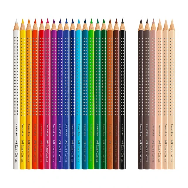 Faber-Castell Grip 2001 Skintones coloured pencils, 18+6 colours