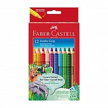 Faber-Castell Jumbo Grip coloured pencils, 12 colours
