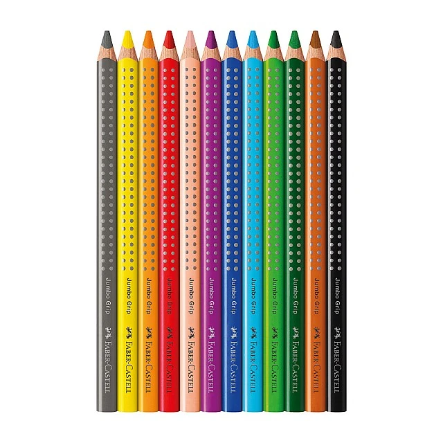 Faber-Castell Цветни моливи Jumbo Grip, 12 цвята