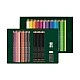 Faber-Castell Цветни моливи Polychromos, 40 цвята и чернографитни моливи Pitt Graphite Matt, 8 броя, в кутия