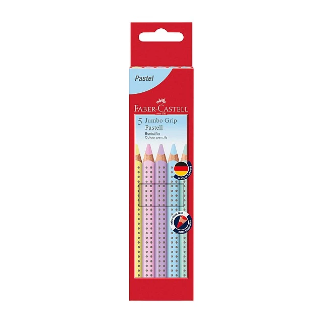 Faber-Castell Jumbo Grip 2001 Pastel pencils, 5 colours