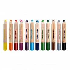 Eberhard Faber Цветни моливи Мини - Макси, 3 в 1, Jumbo, 12 цвята