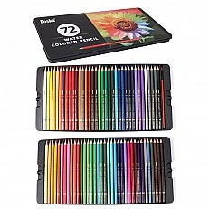 Foska Watercolor pencils, 72 colors, in a metal box