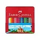 Faber-Castell Цветни моливи Замък, 24 цвята, в метална кутия