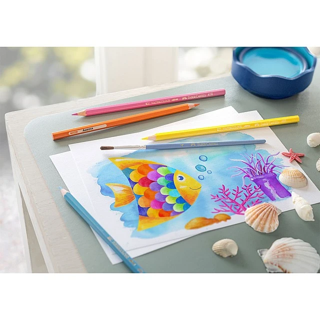 Faber-Castell Watercolour pencils, 24 colours with brush
