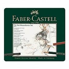 Faber-Castell Pitt Monochrome pencil set, 21 pieces in a metal box