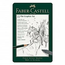 Faber-Castell Pitt Graphite pencil set, 11 pieces in a metal box
