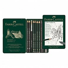 Faber-Castell Комплект моливи Pitt Graphite, 11 броя в метална кутия