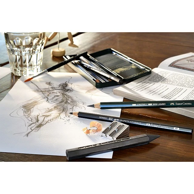 Faber-Castell Pitt Graphite pencil set, 26 pieces in a metal case