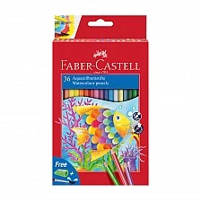 Faber-Castell Акварелни моливи, 36 цвята, с включена четка