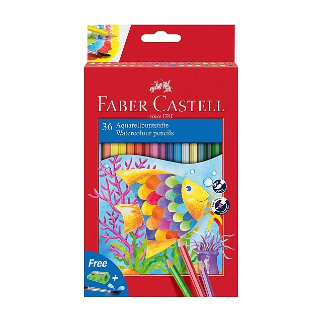 Faber-Castell Watercolor pencils, 36 colors, with included brush