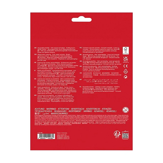 Faber-Castell Акварелни моливи, 48 цвята, с включена четка