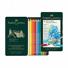 Faber-Castell Акварелни моливи Albrecht Dürer, 12 цвята, в метална кутия