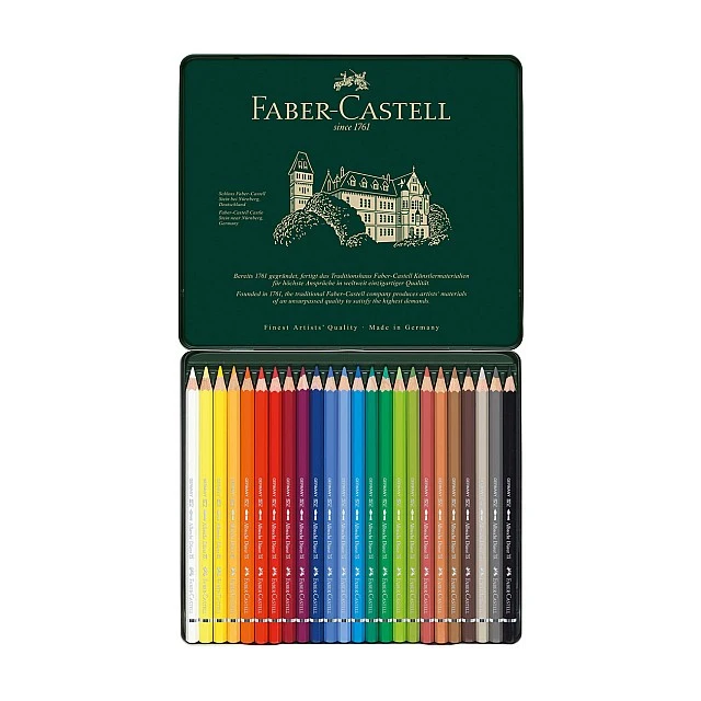 Faber-Castell Акварелни моливи Albrecht Dürer, 24 цвята, в метална кутия