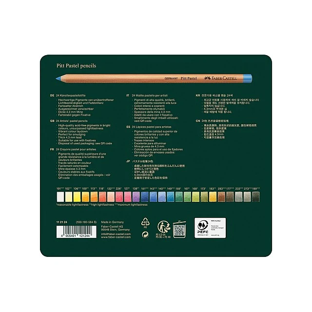 Faber-Castell Pitt Pastel coloured pencils, 24 colours