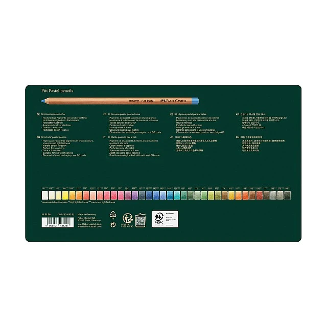 Faber-Castell Цветни моливи Pitt Pastel, 36 цвята