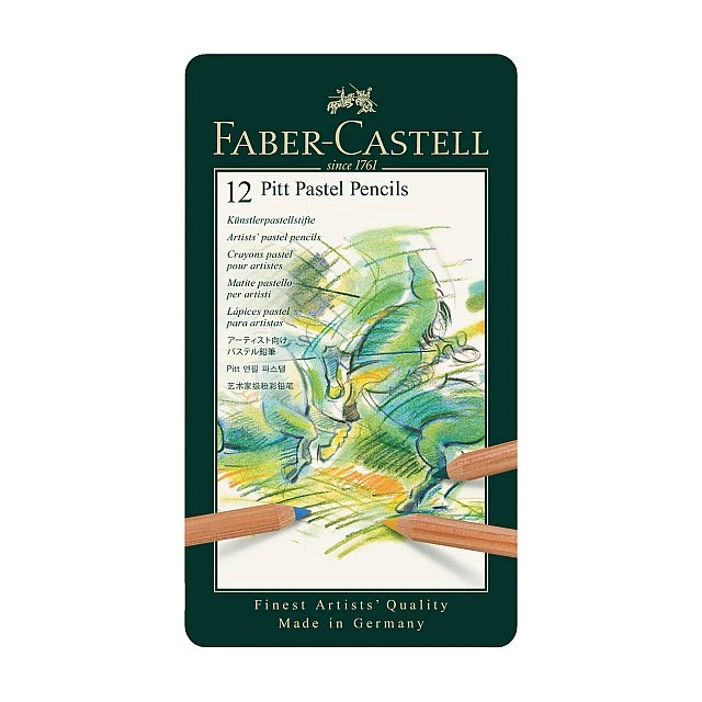 Faber-Castell Pitt Pastel coloured pencils, 12 colours