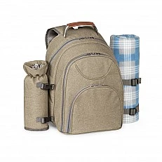 Hi!dea Picnic backpack with accessories, light brown