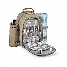 Hi!dea Picnic backpack with accessories, light brown