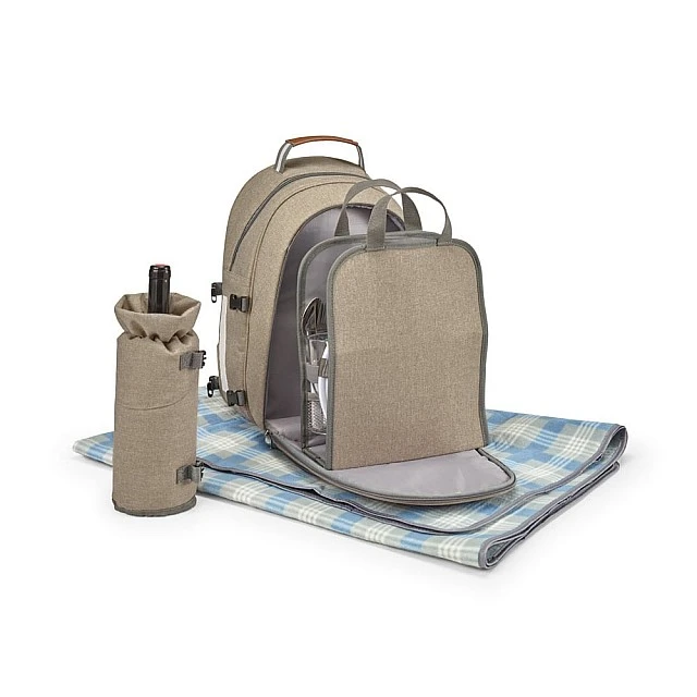 Hi!dea Picnic backpack with accessories, light brown