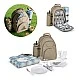Hi!dea Picnic backpack with accessories, light brown