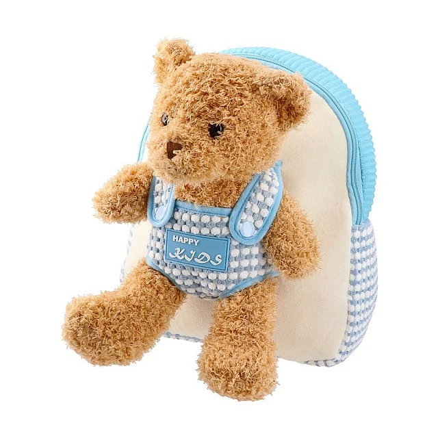Play Lush backpack, for children, with a teddy bear toy