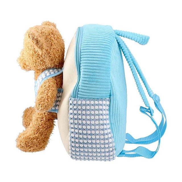 Play Lush backpack, for children, with a teddy bear toy