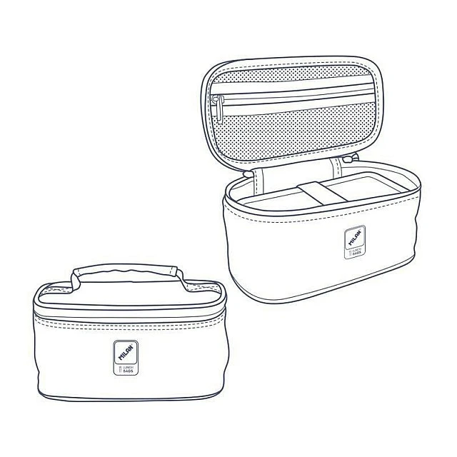 Milan Food Bag 1918, with 1 box, pink
