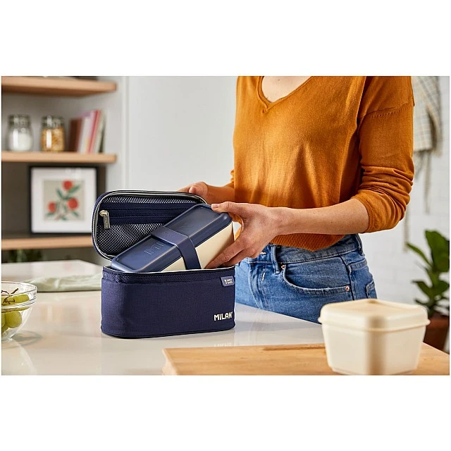 Milan Food Bag 1918, with 1 box, dark blue