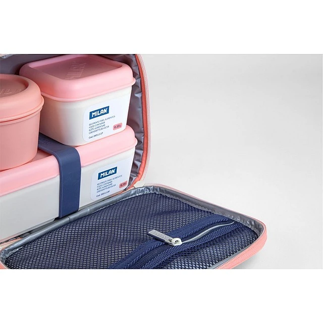 Milan Food Bag 1918, with 3 boxes, pink