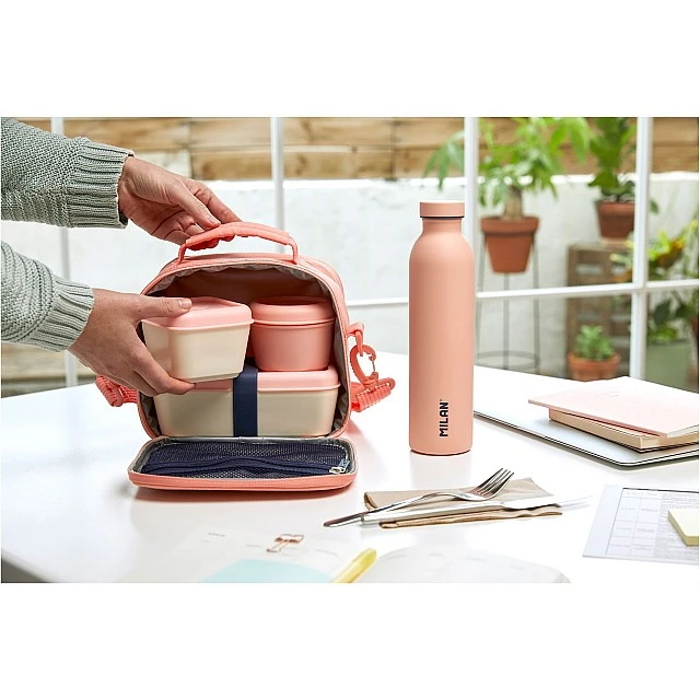 Milan Food Bag 1918, with 3 boxes, pink