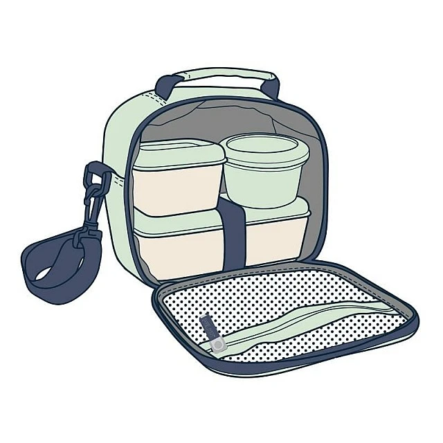 Milan Food Bag 1918, with 3 boxes, green