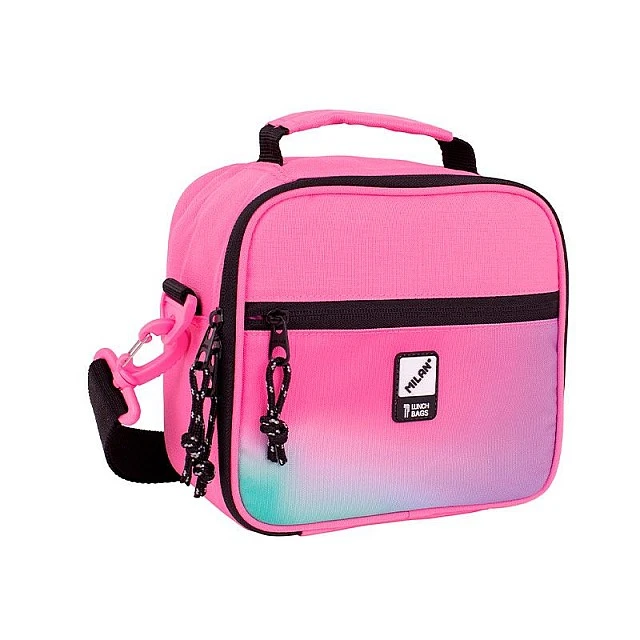 Milan Sunset food bag, with 3 boxes, pink
