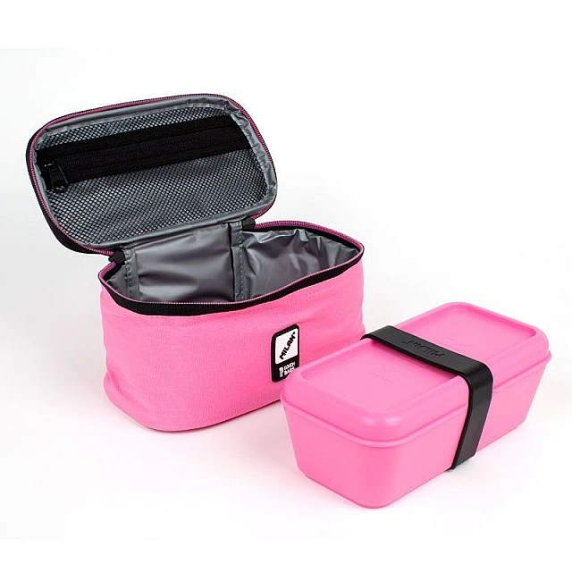 Milan Sunset Food Bag, with 1 box, pink