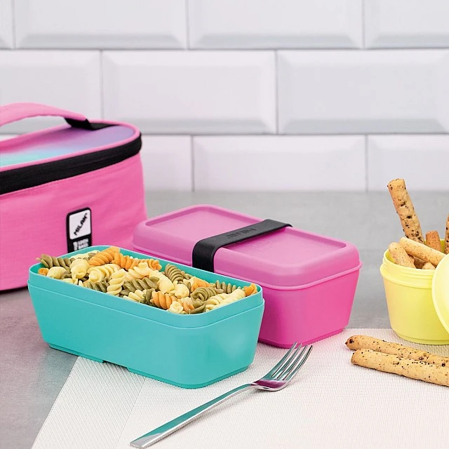 Milan Sunset Food Bag, with 1 box, pink